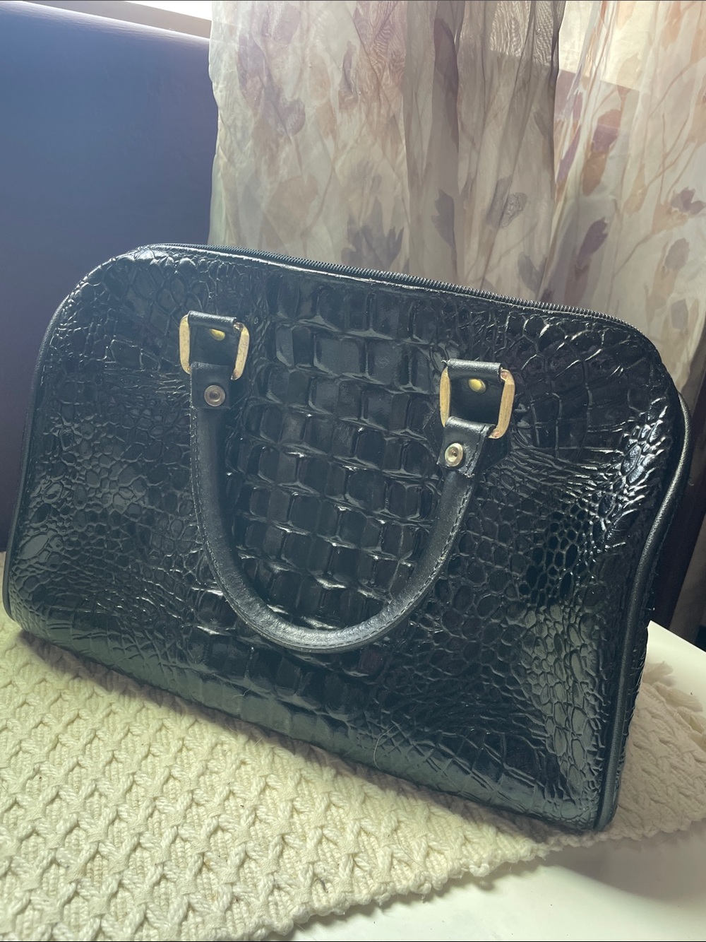 VTG JACO CROC EMBOSSED SATCHEL - Picture 2 of 14